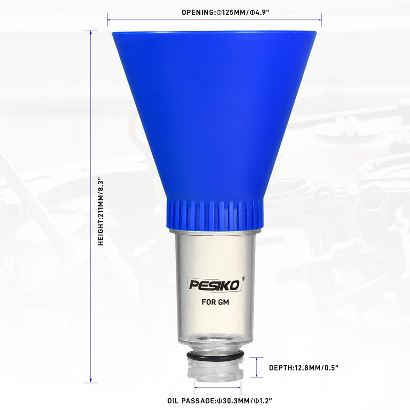 Engine Oil Funnel Spill-Free Hands-Free Compatible with Buick, Cadillac, Chevrolet, and GMC Vehicles for Fast & Easy Oil Change Oil Funnel for GMC