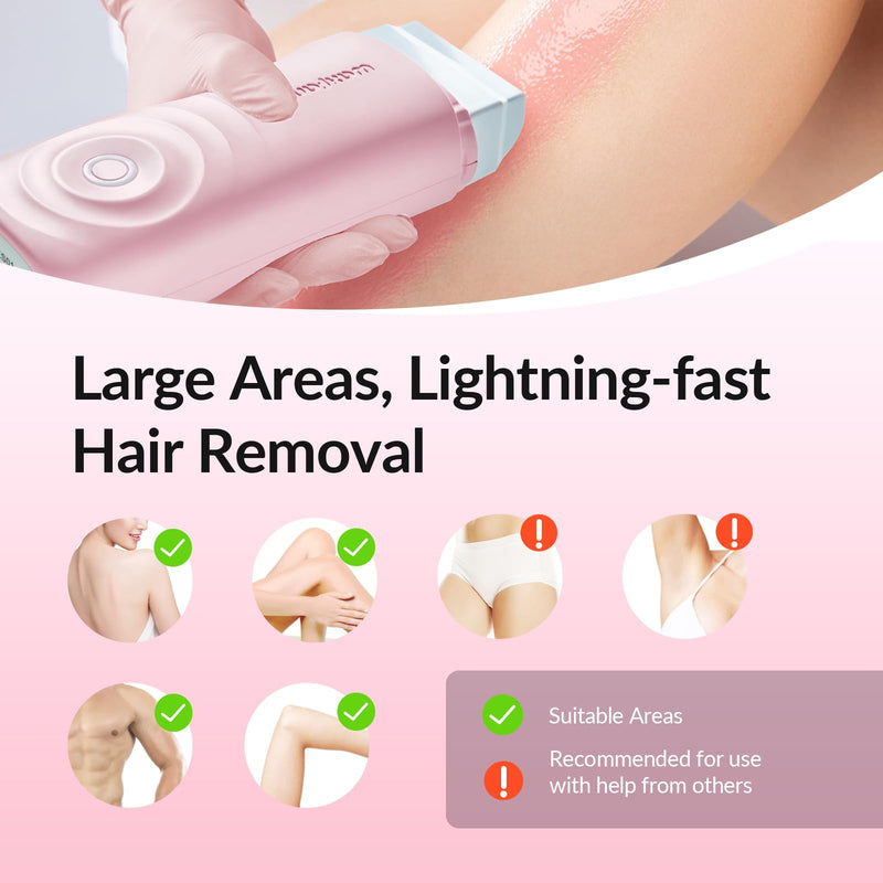 Waxfans Wax Roller Kit, Waxing Kit for Hair Removal, Cera Para Depilar at Home Waxing Kit for Body and Legs Hair Removal, with 2 Wax Refills (Honey) & 50 Wax Strips, Easy & Smooth (Rose) Rose