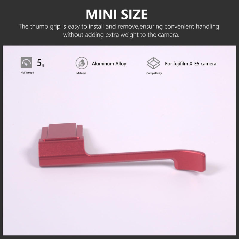 Thumb Grip for Fuji X-E5 Camera,Metal Camera Thumbs Up Rest Hand Grip (Red) Red