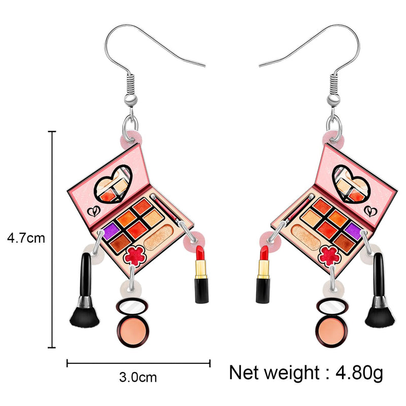 Acrylic Fun Hairdrier Hair Dryer Earrings Comb Scissors Dangle Fashion Jewellery Hairdresser Cosmetology Gifts for Women Pink