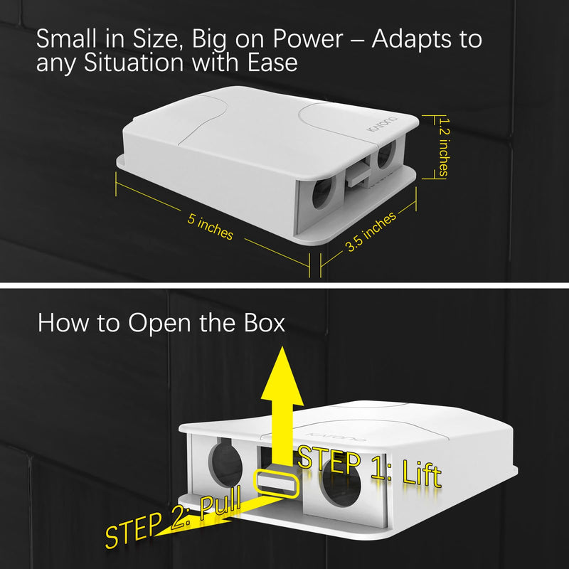 Outdoor Waterproof PoE Extender 5 Port, 1 PoE in 4 PoE Out 90W Gigabit Ethernet Repeater, IEEE802.3af/ at/bt, 10/100/1000Mbps, Wall Mount POE Amplifier/Booster, Plug and Play
