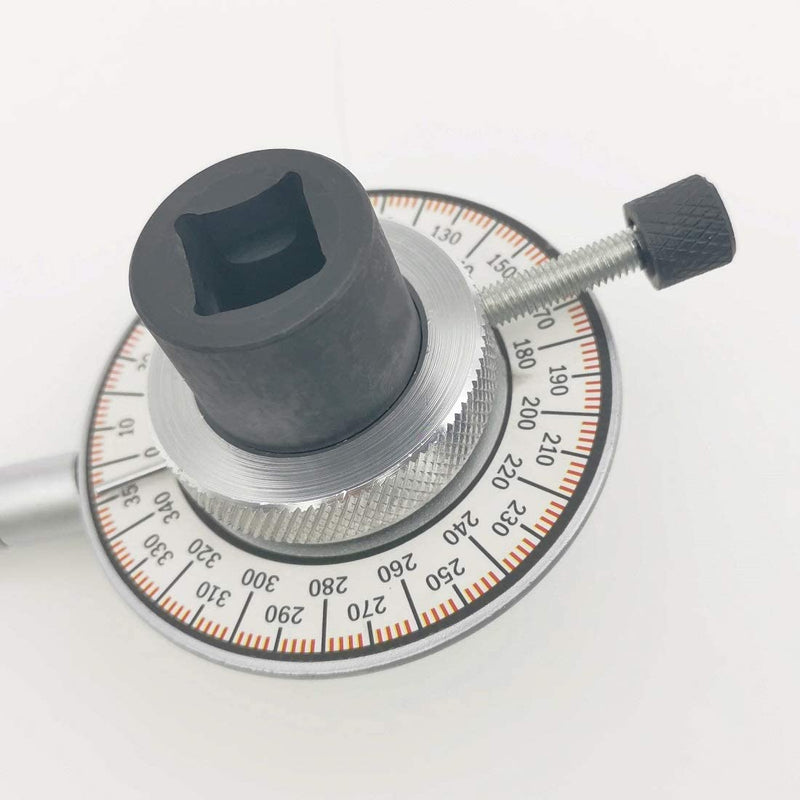 Torque Angle Meter, 1/2" Drive Wrench Angle Gauge, 14" Flexible Clip Arm, CR-V Steel