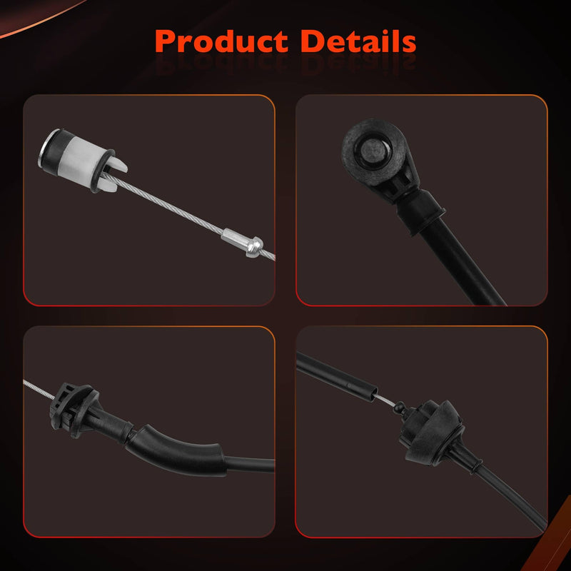 Throttle Accelerator Cable - Compatible with Dodge Ram 2500/3500 Cummins 5.9L 24 Valve Diesel (1998-2002) - Replaces OEM #53031626AC 53031626AB