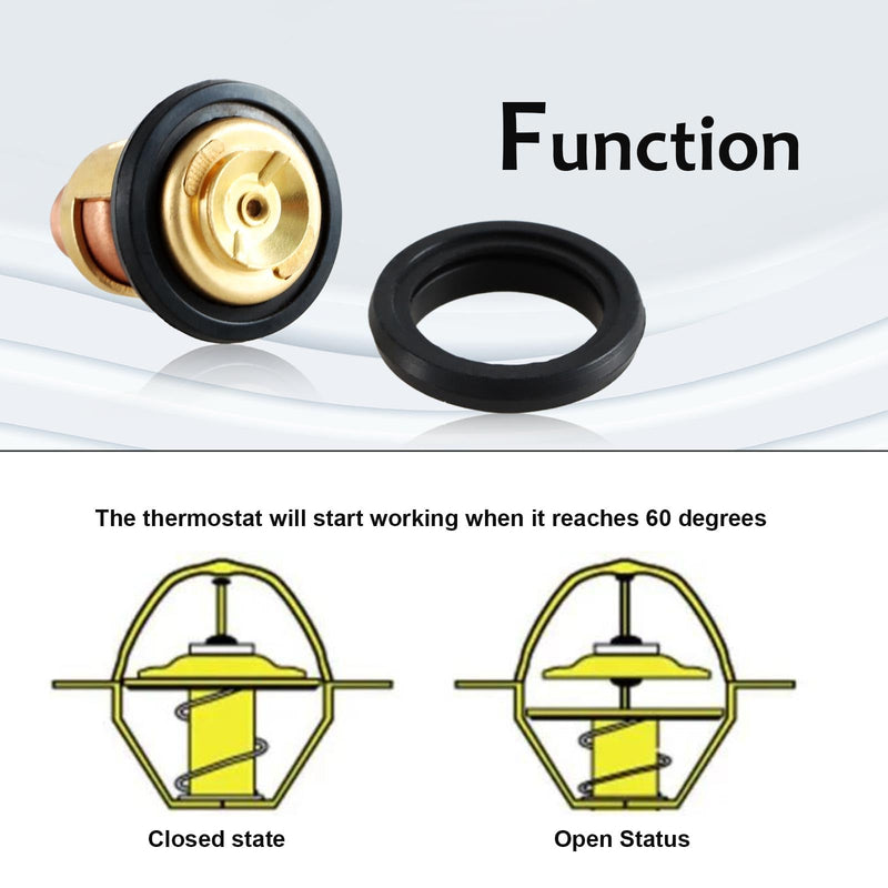 Thermostat with Gasket Compatible with Johnson Evinrude 5-235 HP Outboard Motors Replace#: 5005440 8330720 777260