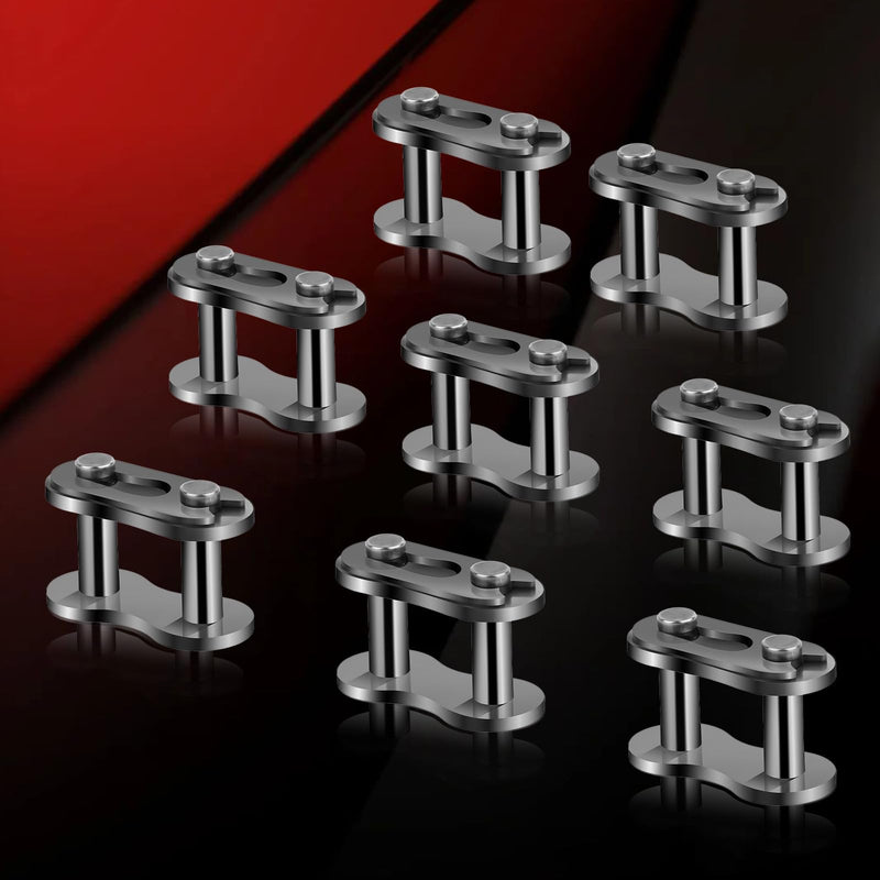 8 Pcs 420 Chain Master Roller Connector Links Chain Master Link Motorcycle Pocket Bike Chain Cross Master Link Connector Replacement Dirt Bike Motorcycle Parts Mini Bike Go Kart Parts