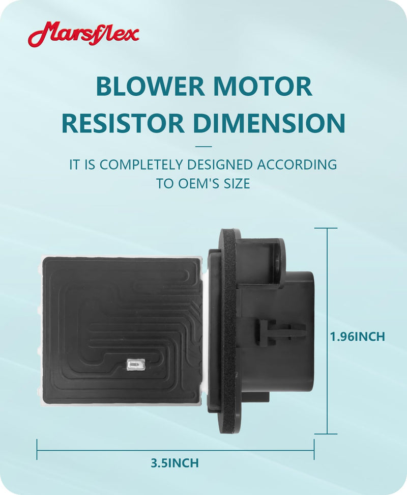 Marsflex Blower Motor Resistor 973-582 2005 2006 2007 2008 2009 2010 2011 2012 2013 2014 2015 2016 2017 for Toyota Tacoma Blower Resistor RU1435 4P1650 8713804050 8713804052 with Manual AC Control