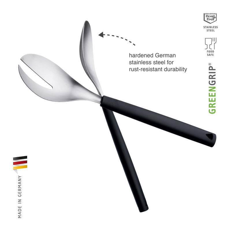 triangle 2-Piece Salad Servers Set - Ideal for Turning, Tossing, Flipping & Serving - Lightweight, GreenGrip Handles - Dishwasher Safe