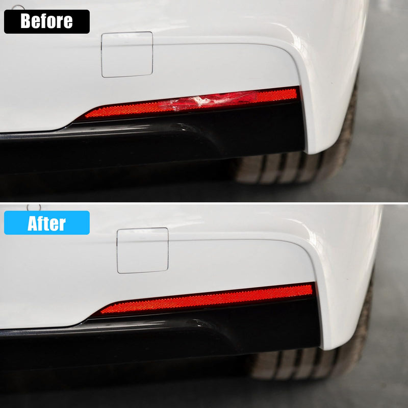 Jaronx Compatible with BMW Rear Bumper Reflector for 3 Series F30 Sedan/F31 Touring M Sport 2013-2018,for BMW 63147847165 63147847166 Left/Right Rear Bumper Red Marker Tail Reflector Light Replacement