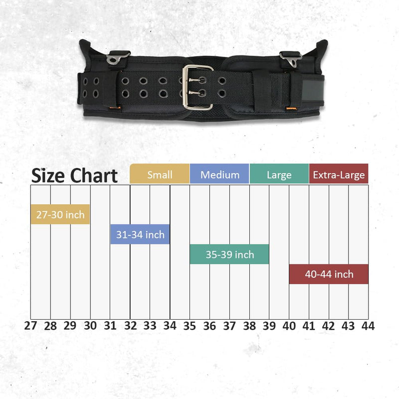 WOLF WTH2110 Heavy-Duty Ballistic Padded Tool Work Belt | Compatible w/Pouches, Holsters & 4-Point Suspenders | Body Waist Comfort Lightweight Breathable | Contractors Handyman | Tongue Buckle Large