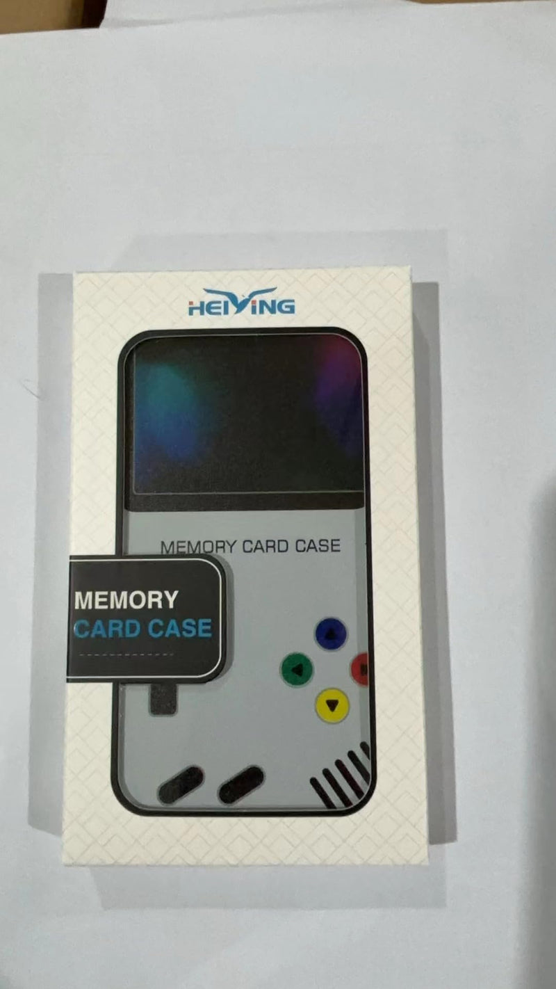 HEIYING SD Card Holder for Memory SD Card and Micro Card, Portable SD Card Holder SD SDHC SDXC TF Card Storage with 20 SD Cards Slots & 20 Micro SD Cards Slots. Game Console Black