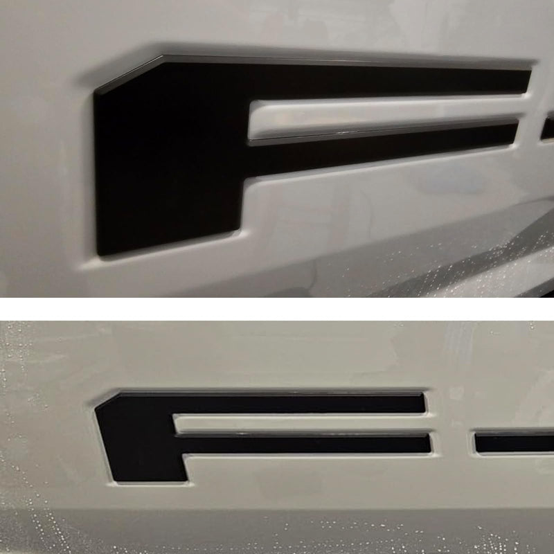 Tailgate Insert Letters Compatible with f150 2021 2022 2023 2024 2025 3D Emblems with Strong Adhesive 250530 Matte Black