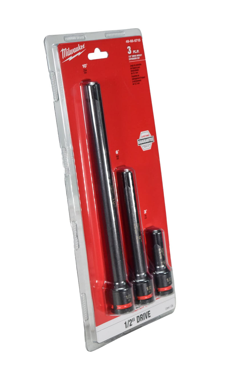 Milwaukee Electric - 3PC Shockwave IMP Duty 1/2DR Extension Set