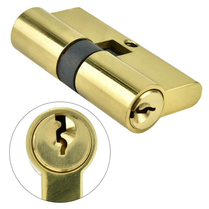 60mm Cylinder Lock Copper Dual Open Anti-Theft Door Lock Cylinder with Keys Strong Resistance and Rust-Proof, Suitable for Wooden Doors, Aluminum Doors