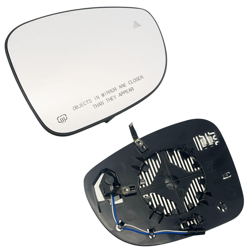 Right Passenger Side Mirror Glass Heated W/Blind Spot NO-Auto Dimming Compatible with 2017-2024 Chrysler Pacifica for 2020-2024 Chrysler Voyager（2 PIN ） (Passenger Blind Spot No-Anti-glare) Passenger Blind Spot No-Anti-glare