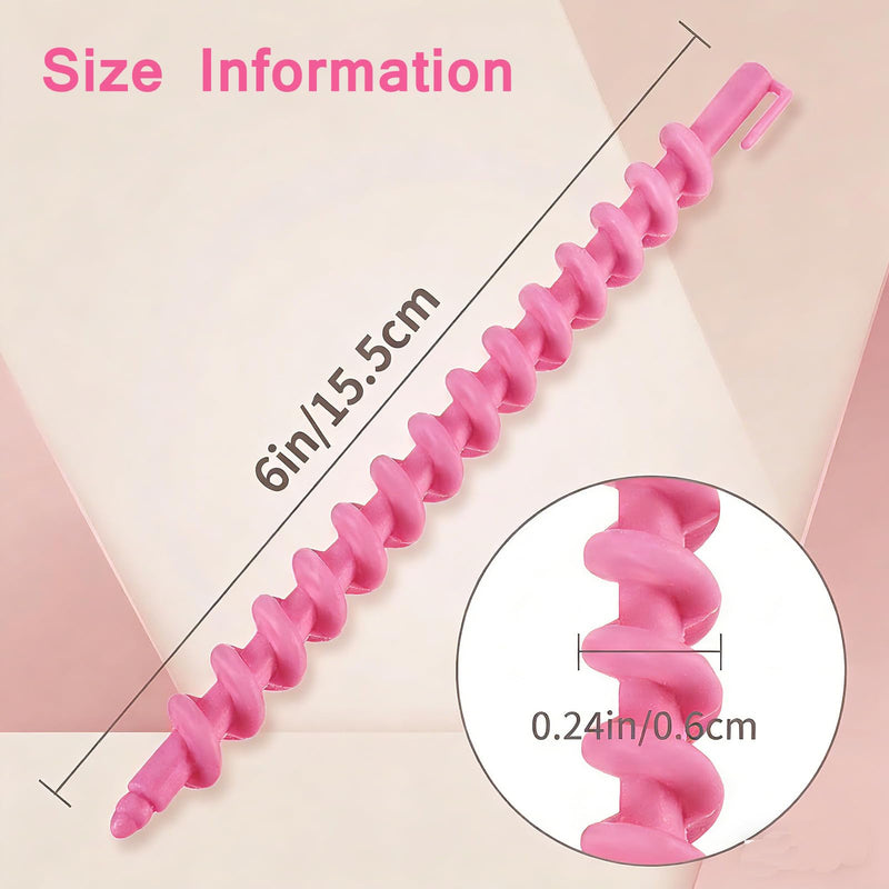 26 Pcs Spiral Hair Perm Rods Plastic Medium/Long Barber Hairdressing Styling Curling Perm Rod Hair Rollers Hair Curler Salon Tools for Women Ladies Girls(6 Inch)
