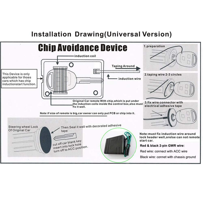 EASYGUARD BM001 Universal Immobilizer Bypass Module for Car Alarm Remote Engine Start & Push Engine Start Button Usage