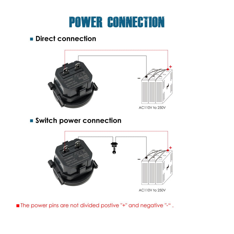 Runleader Mechanical Hour Meter, AC110V to 250V,Waterproof Design for Lawn Mower Generator Compressor Leaf Trimmer etc. AC