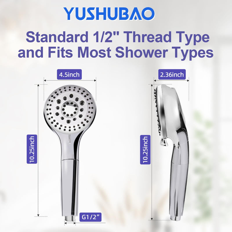 Filtered Shower Head with Handheld, High Pressure, 10 Spray Mode, Shower Head with Filters for Hard Water, Remove Chlorine, Reduce Dry Itchy Skin