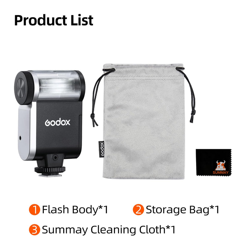 Godox IA32 Mini Flash for Photography, 8 Power Levels, Portable Lightweight Design
