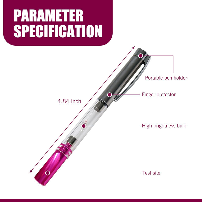 Spark Ignition Tester Pen, Car Wires Coil Detection Tool for Electronic Ignition System and Circuit Breaker, High-Light Vehicles Faults Diagnostic Tool, for Most Cars (Transparent)