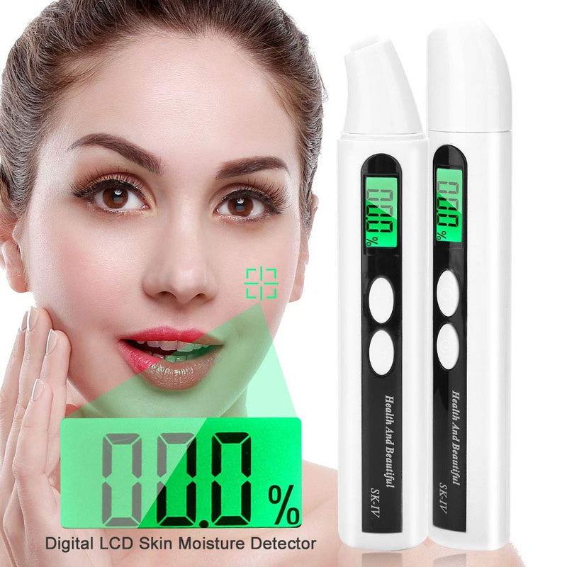 Sonew Digital Skin Detector Portable Oil Content Analyzer LCD Display Skin Care Tester Detector Face Care Monitor(White)