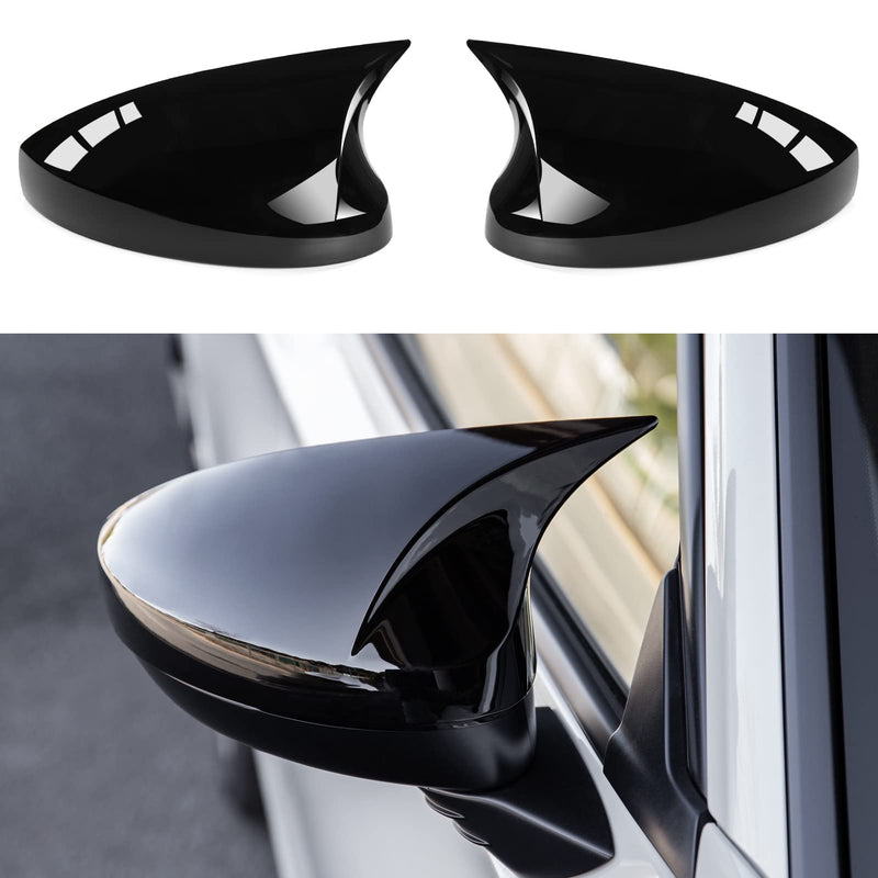 CKE 2pcs Compatible with Honda Civic 2026 2025 2024 2023 2022 Accessories Aggressive Look Sport Door Side Mirror Cover Exterior Rearview Mirror Guard Cover Trims -Glossy Black Glossy Black