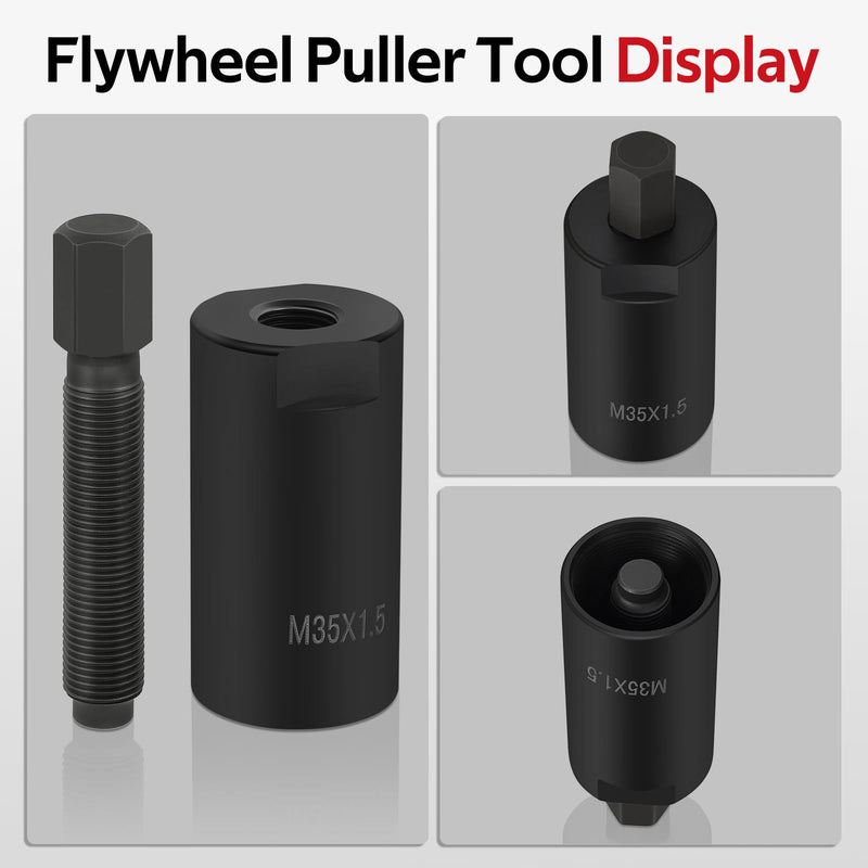 JAVIK Flywheel Puller Remover Tool M35x1.5 for Yamaha Big Bear Grizzly Kodiak Raptor Rhino Warrior Wolverine Viking Bruin Moto-4 Suzuki LT250E LT300E DR250 DR350 SP250 Ninja 250R EX250F Eliminator