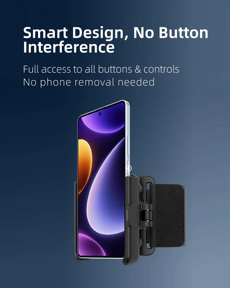 2-in-1 Wrist Strap Phone Holder for Running, Cycling, Hiking & Workouts. Secure Mount & 360° Rotatable Armband Cell phone Case Clamp, Compatible with iPhone, Samsung Galaxy and Other Smartphones