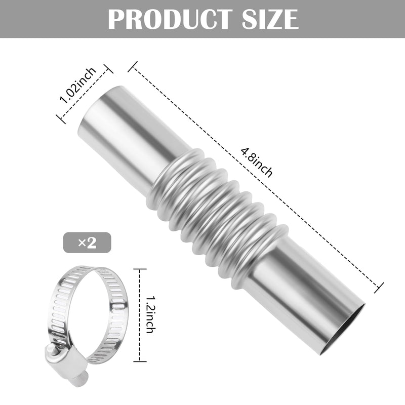 Universal Car Accessories Exhaust Connector Kit - Elbow/Straight Pipe Exhaust Flex Pipe for Diesel Air Heater Straight