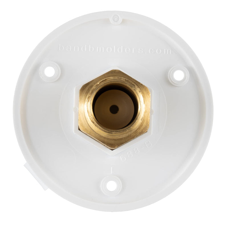 RecPro RV White City Water Fill Inlet Flange Brass with Check Valve | Made in America (No Hose Elbow) No Hose Elbow