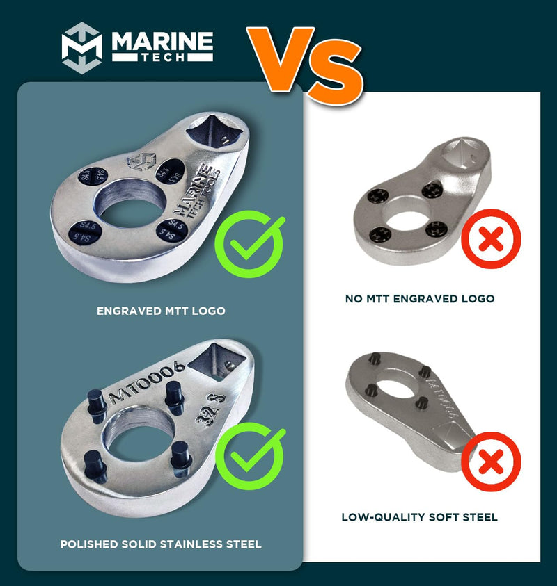 Marine Tech Tools 32mm Yamaha Tilt Trim Spanner Wrench (AMT0006), Outboard Trim Tilt Pin Wrench, Trim Caps fit all SHOWA manufactured Units, Yamaha, Honda, Evinrude
