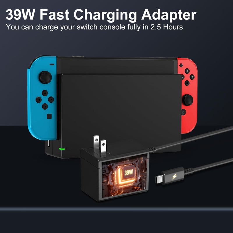 TV Dock Station for Switch,Replacement 3 in 1 Switch TV Docking | Station Set with Original IC Module, AC Charger, 1080P HDMI Cable Accessories for Switch Console