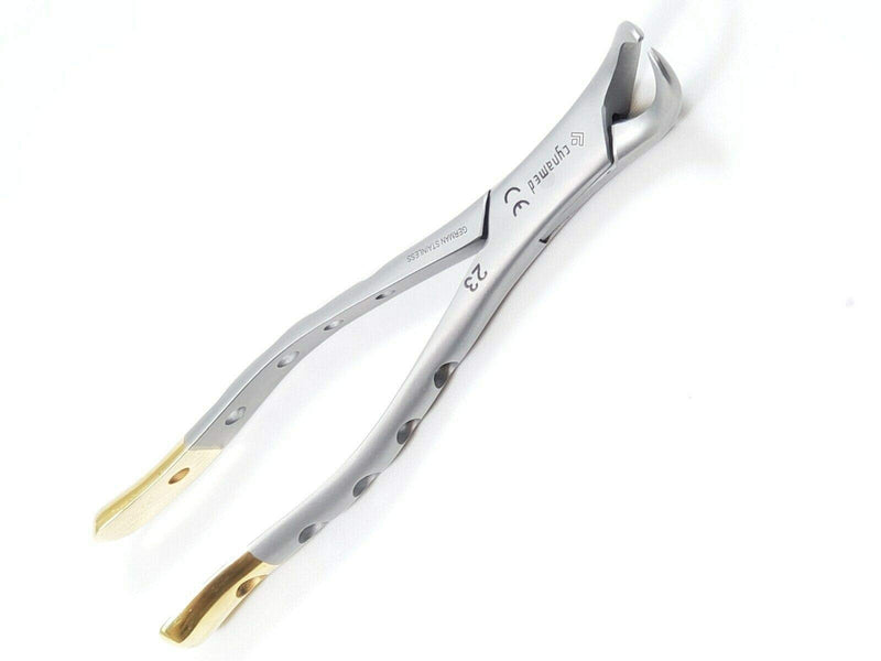 Premium German Dental Extracting Extraction Forceps #150#151#23 Gold Handle-Extraction Forceps Dental Instruments-Cynamed