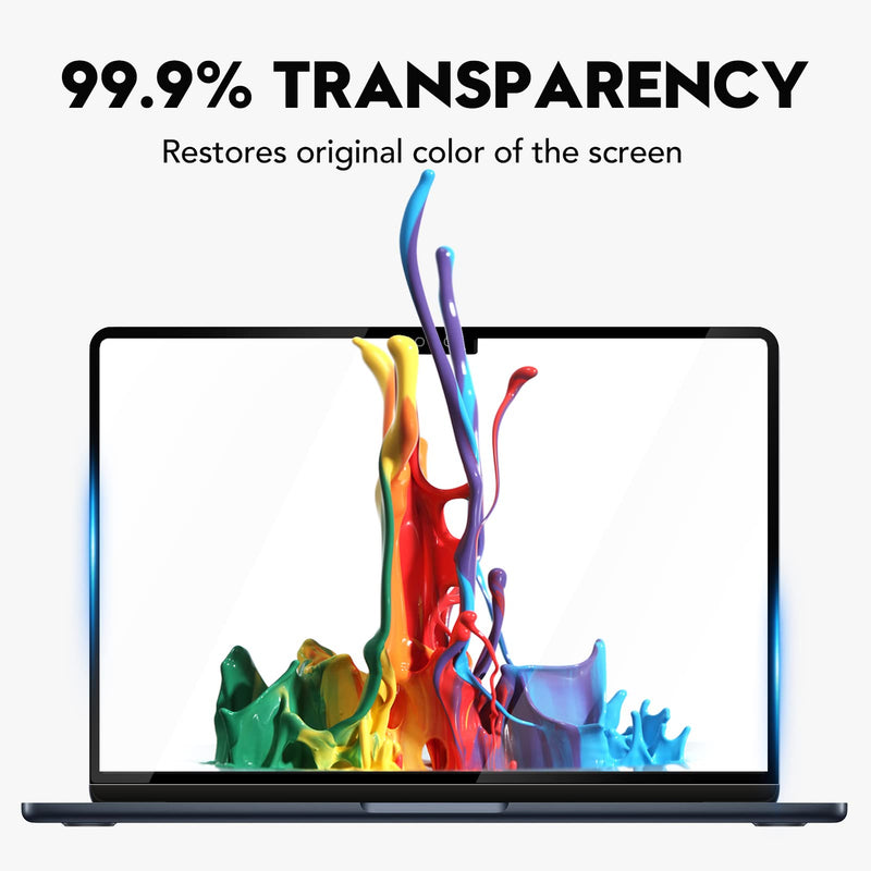 Tempered Glass Laptop Screen Protector for MacBook Pro 16 Inch (M3 Pro/M3 Max/M2 Pro /M2 Max /M1 Pro /M1 Max), 9H Hardness Bubble Free Anti-Scratch Anti-Fingerprint Laptop Screen Filter Ultra-Thin Tempered Glass Film (Black Frame)