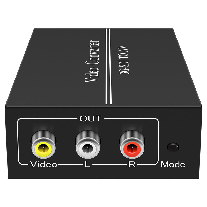 Wiistar 3G SDI to AV Converter BNC to RCA Audio Scaler with SDI Signal Loopout Support Convert HD-SDI,3G-SDI Signal for TV