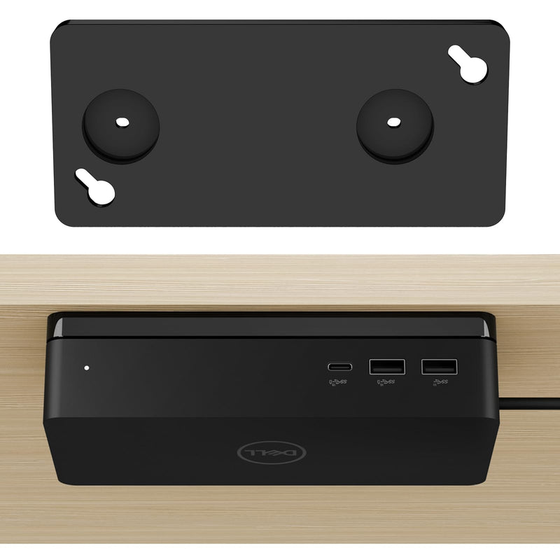 Under Desk and Wall Mount for Dell Universal Dock UD22, Acrylic Docking Station Mount Holder (Black Plate Only)