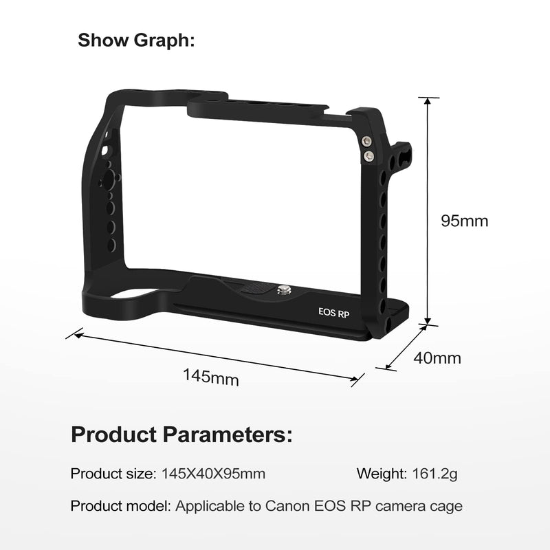 Canon EOS RP Camera Cage - Rig with Cold Shoe for Bag