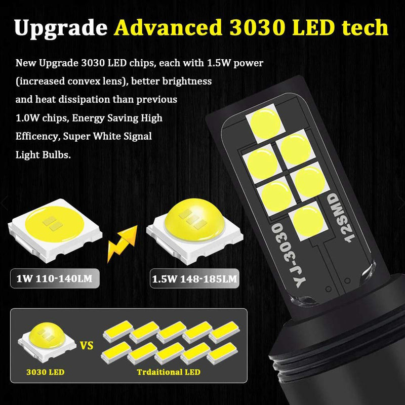 SOCAL-LED LIGHTING 3156 3157 Purple LED Turn Signal Bulb Advanced 3030 SMD Bright Colorful DRL Brake Lamp Parking Tail Light, Pack of 2 3157 (T25)