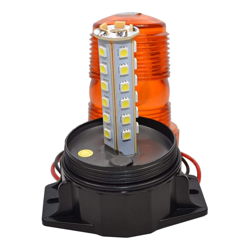  [AUSTRALIA] - HQRP 30-LED 360 Degrees Mini Beacon Amber Warning Strobe Light Compatible with CAT E3500 48V, E4000 36V / 48V, E5000 36V / 48V Electric Rider Forklift