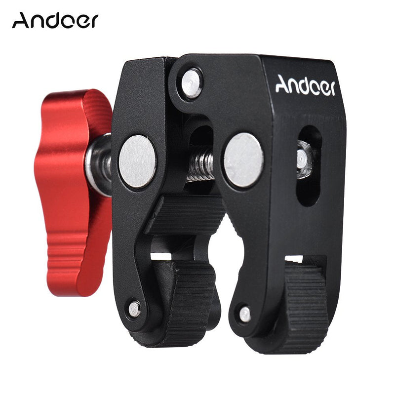 Andoer 2-Pack Crab Pliers Clip Super Clamp 1/4 & 3/8 Threaded for DSLR Rig LCD Monitor Studio Light Camera Magic Arm Photo Studio Accessory