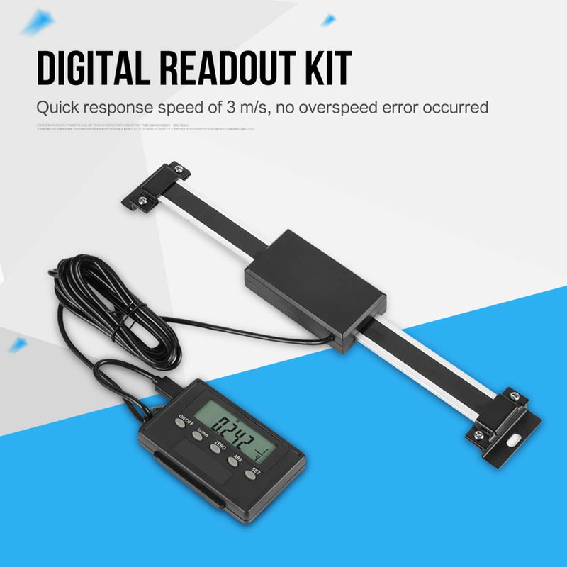 Digital Readout Linear Scale, 0 to150mm Aluminum Alloy Remote DRO Linear Scale Precision LCD Readout DRO Kit for Milling Machines Lathes