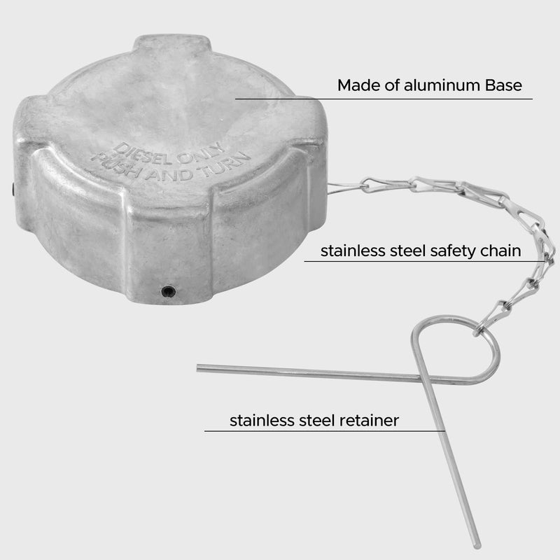 Freightliner Truck Fuel Tank cap Gas Cap 3 In 1/4 Turn Fit For Cascadia Columbia Century Coronado1996-2022 Freightliner 108SD 114SD 122SD Argosy 0337017002 03-37017-002 572.1018, 600149, (3In) 3In