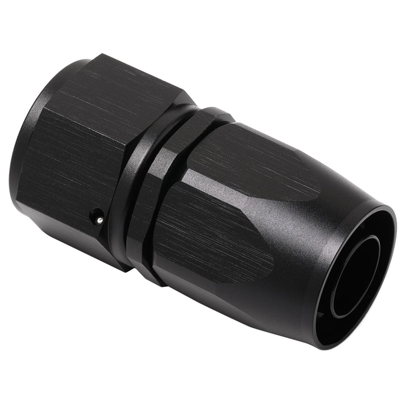 16AN Straight Hose End Fitting Swivel Aluminum Black 16AN Straight, Black