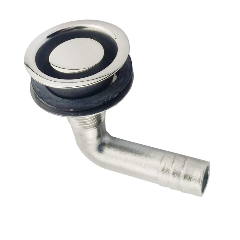SHENGHUISS Boat GAS Fuel Tank Vent for 5/8 inch Hose, Stainless Steel 316 Marine 90 Degree Thru-Hull Fuel Gas Tank Vent with Mounting Gasket Hardware with Cap