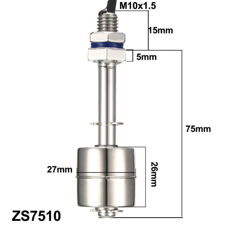uxcell Stainless Steel Float Switch for Water Pump Tank swim pool garden pond Liquid Water Level Sensor M11 90mm Length