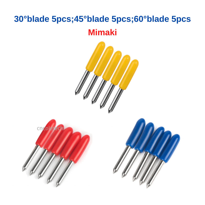 15Pcs Replacement Blades for mimaki Cutter Plotter Vinyl 30 Degree 45 Degree 60 Degree Cutting Plotter Blades