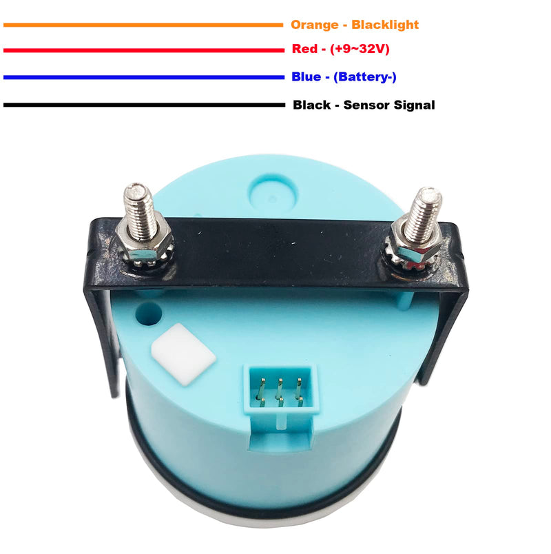 52mm Digital Voltmeter Universal Voltage Meter Volt Gauge for Motorcycle Marine Boat Car Truck 8-16V Waterproof with Red Backlight Silver