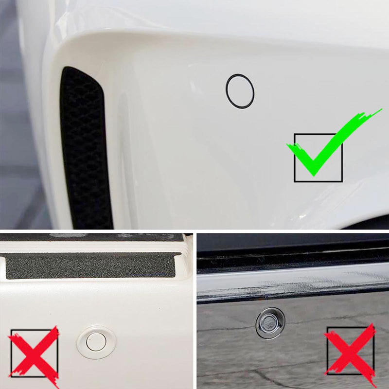 Car Parktronic Parking Built-in Plane Sensors Rear Reversing Backup System with 4 Sensors LED Light Distance Display Warning Buzzer Distance Detection… Silvery