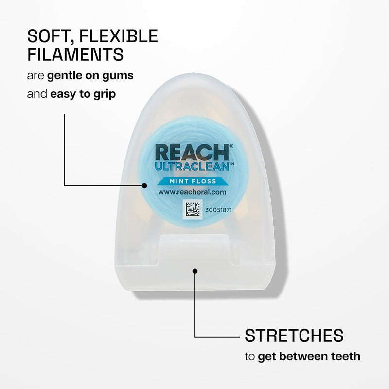 REACH Ultraclean Dental Floss, Oral Care, Mint-Flavored, 1 Count (Pack of 7) 89.89 Foot (Pack of 7)
