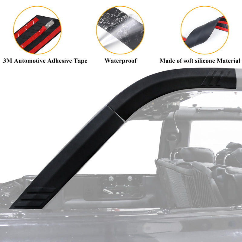 for Bronco D-Pillar Roll Bar Padding Protector Cover,Roll Cage Cover Scratches Protector Prevent Scratching for Ford Bronco 2021 2022 2023 4 Door Accessories,Roll Bar Cover Protectors,4PCS